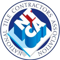 Logo of the National Tile Contractors Association (NTCA) with blue and white design elements.